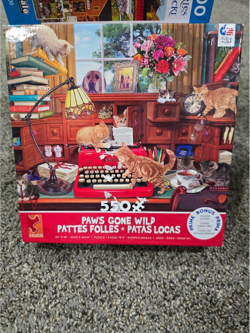 Ceaco 550-Piece Jigsaw Puzzle Paws Gone Wild